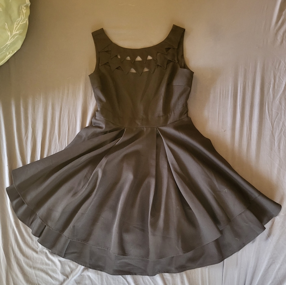 Black Cutout low back dress